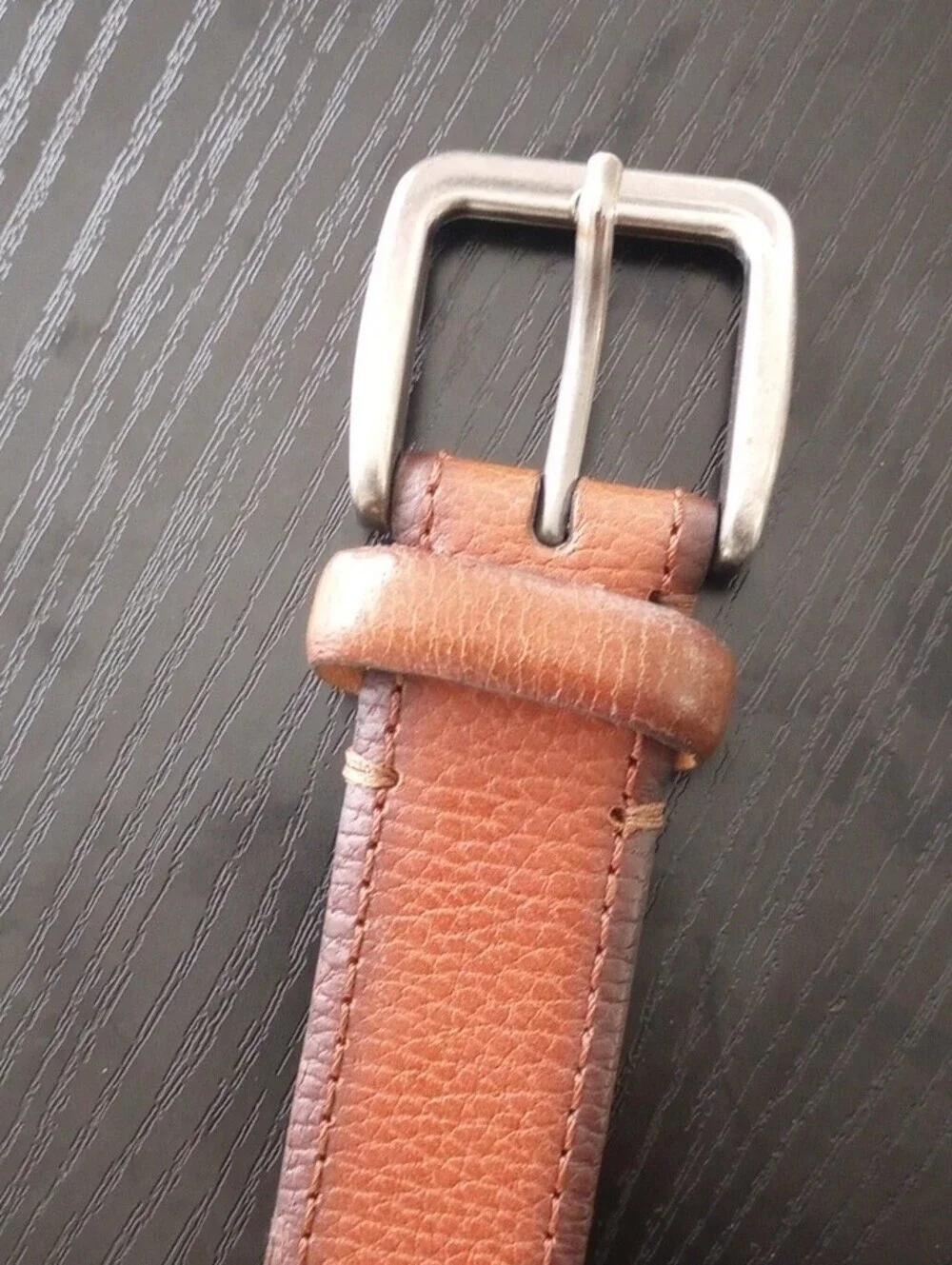 Goodfellow & Co Tan Brown Genuine Leather Belt with Silvertone Buckle